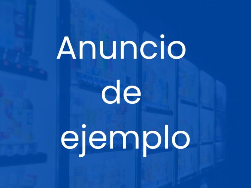 Anuncio de ejemplo maquinas combi