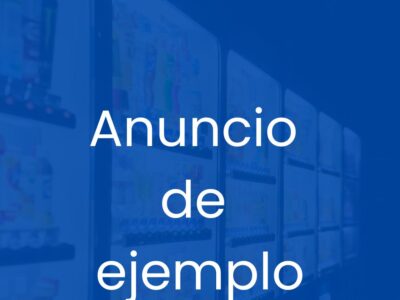 Anuncio de ejemplo para servicios y negocios vending